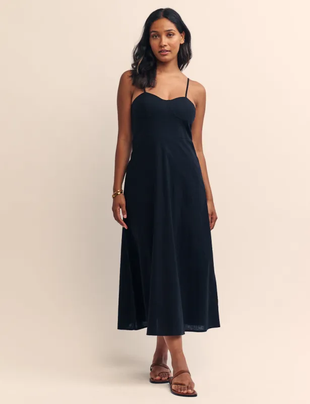 Black Pippin Midi Dress sold by Nobody's Child