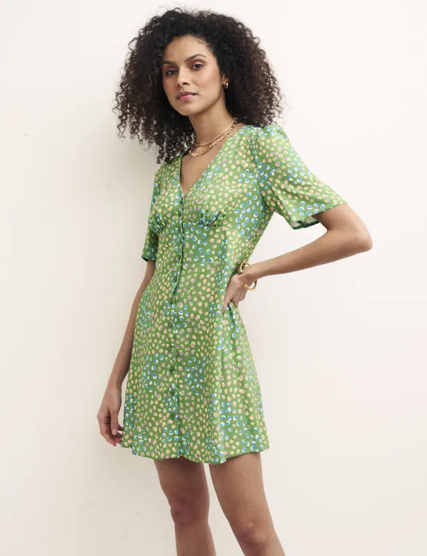 Green Spot Alexa Mini Dress sold by Nobody's Child