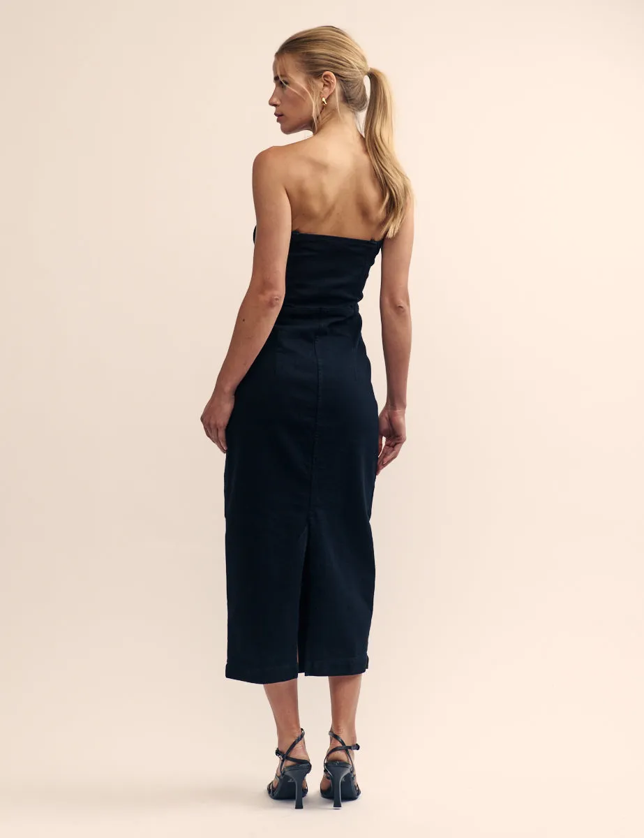 Black Bandeau Hampton Midi Dress sold by Nobody's Child product image thumbnail 4