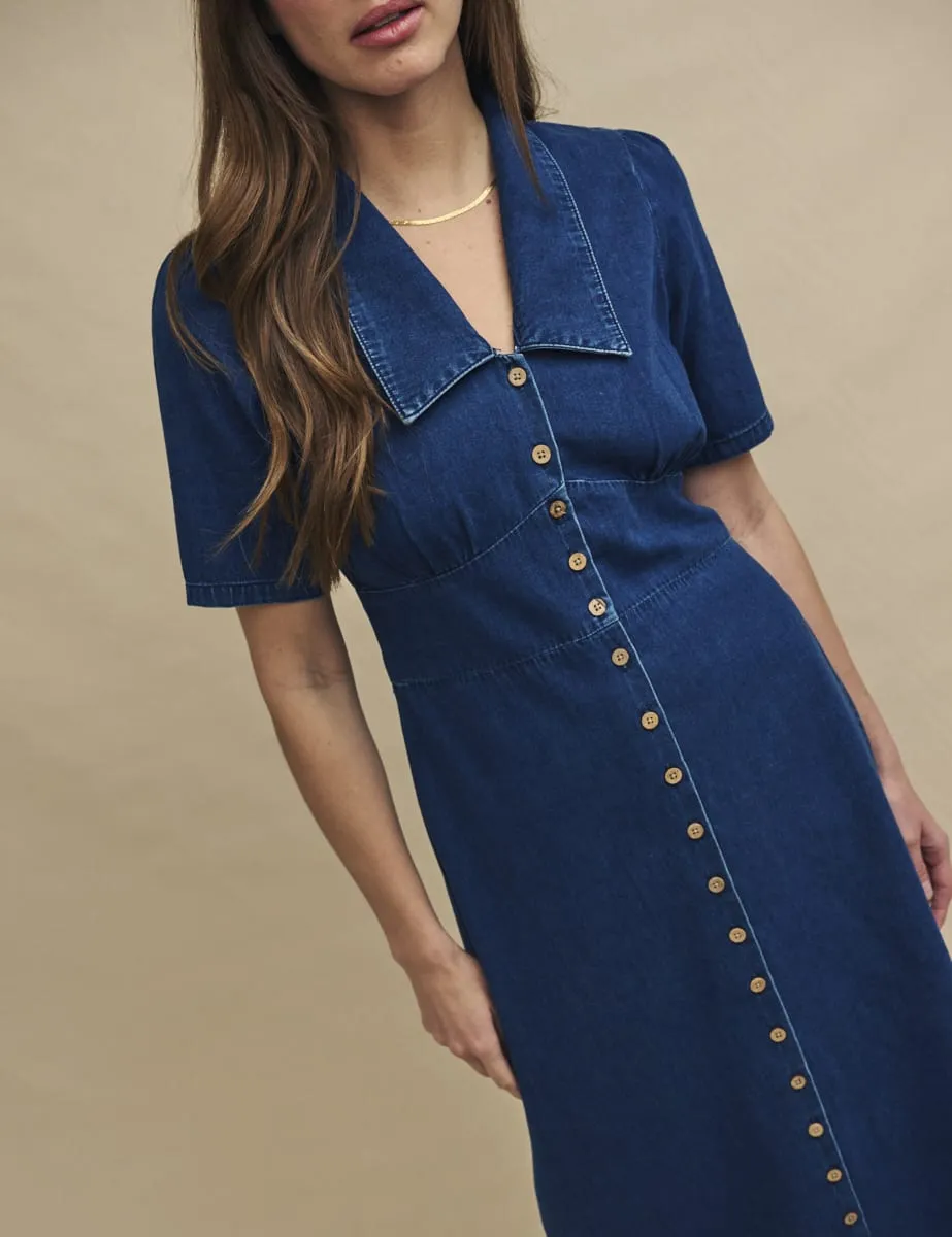 Dark Denim Daisy Midi Dress sold by Nobody's Child product image thumbnail 3