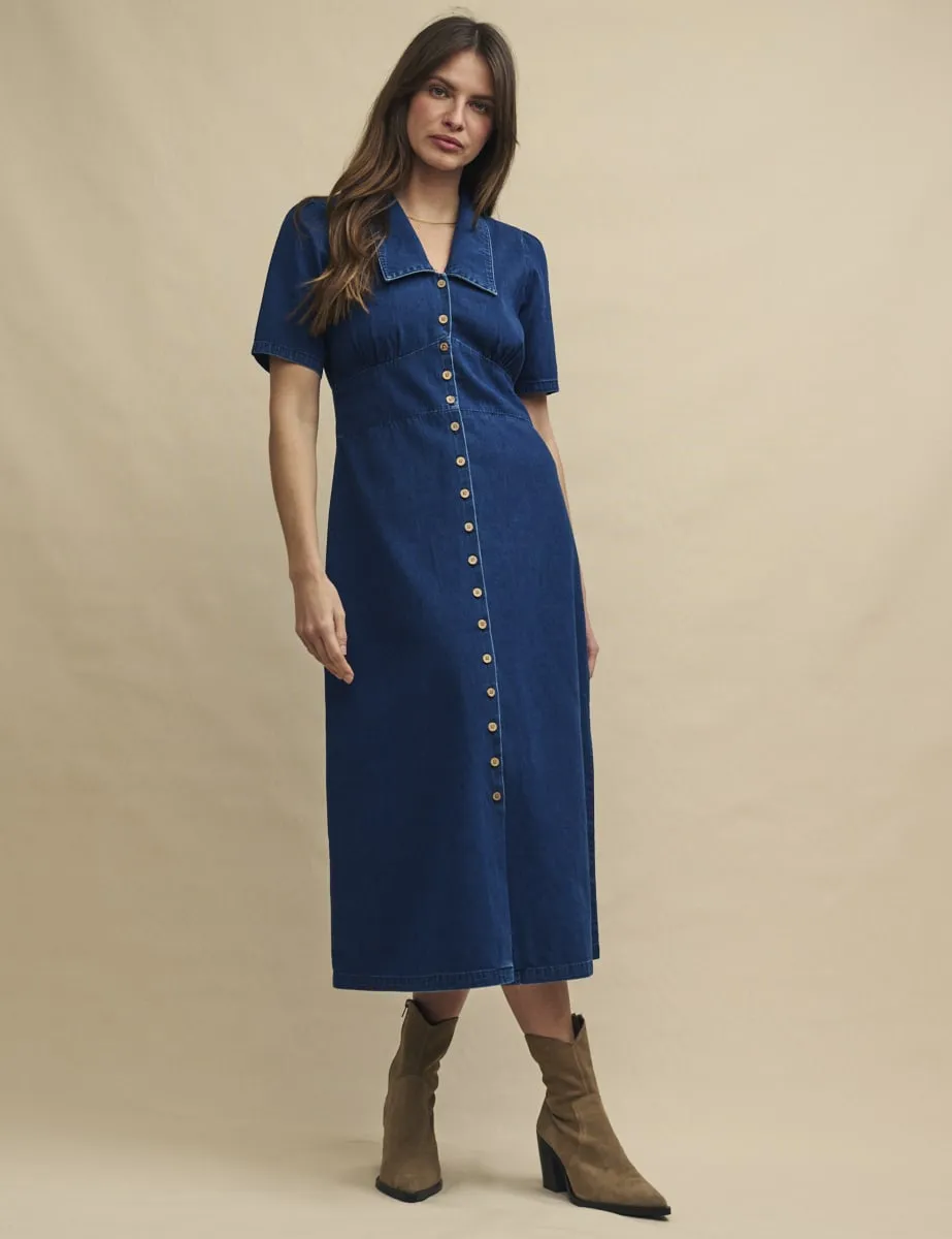 Dark Denim Daisy Midi Dress sold by Nobody's Child