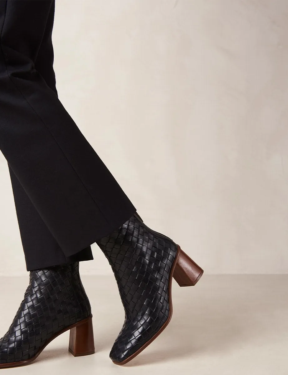 Alohas Black Braided Heeled Boots sold by Nobody's Child product image thumbnail 3