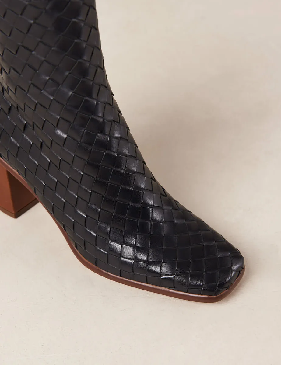 Alohas Black Braided Heeled Boots sold by Nobody's Child product image thumbnail 2