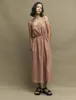 Brown Gingham Check Zainub Pinafore Midi Dress sold by Nobody's Child