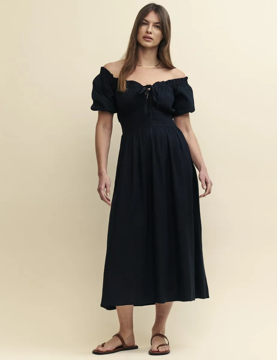 Black Bardot Genevieve Midi Dress sold by Nobody's Child