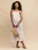 White Strappy Hilda Smock Midi Dress sold by Nobody's Child