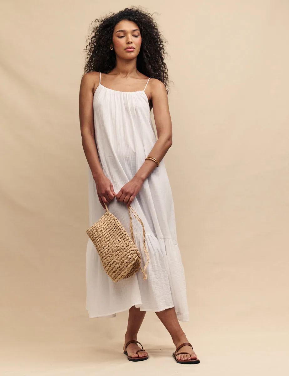 White Strappy Hilda Smock Midi Dress sold by Nobody's Child product image thumbnail 3