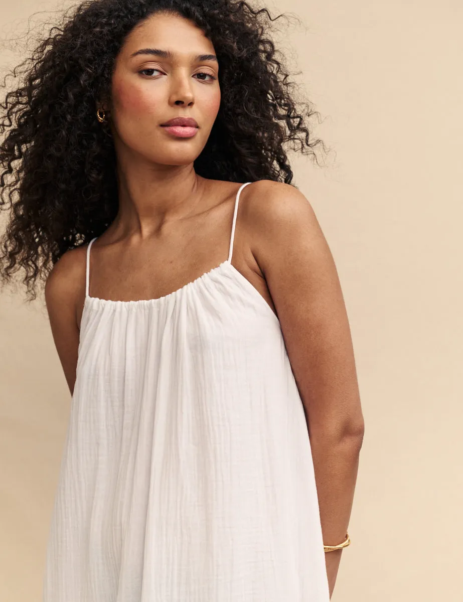 White Strappy Hilda Smock Midi Dress sold by Nobody's Child product image thumbnail 2