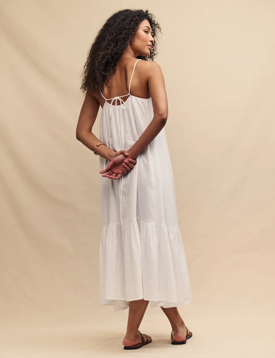 White Strappy Hilda Smock Midi Dress sold by Nobody's Child product image thumbnail 4