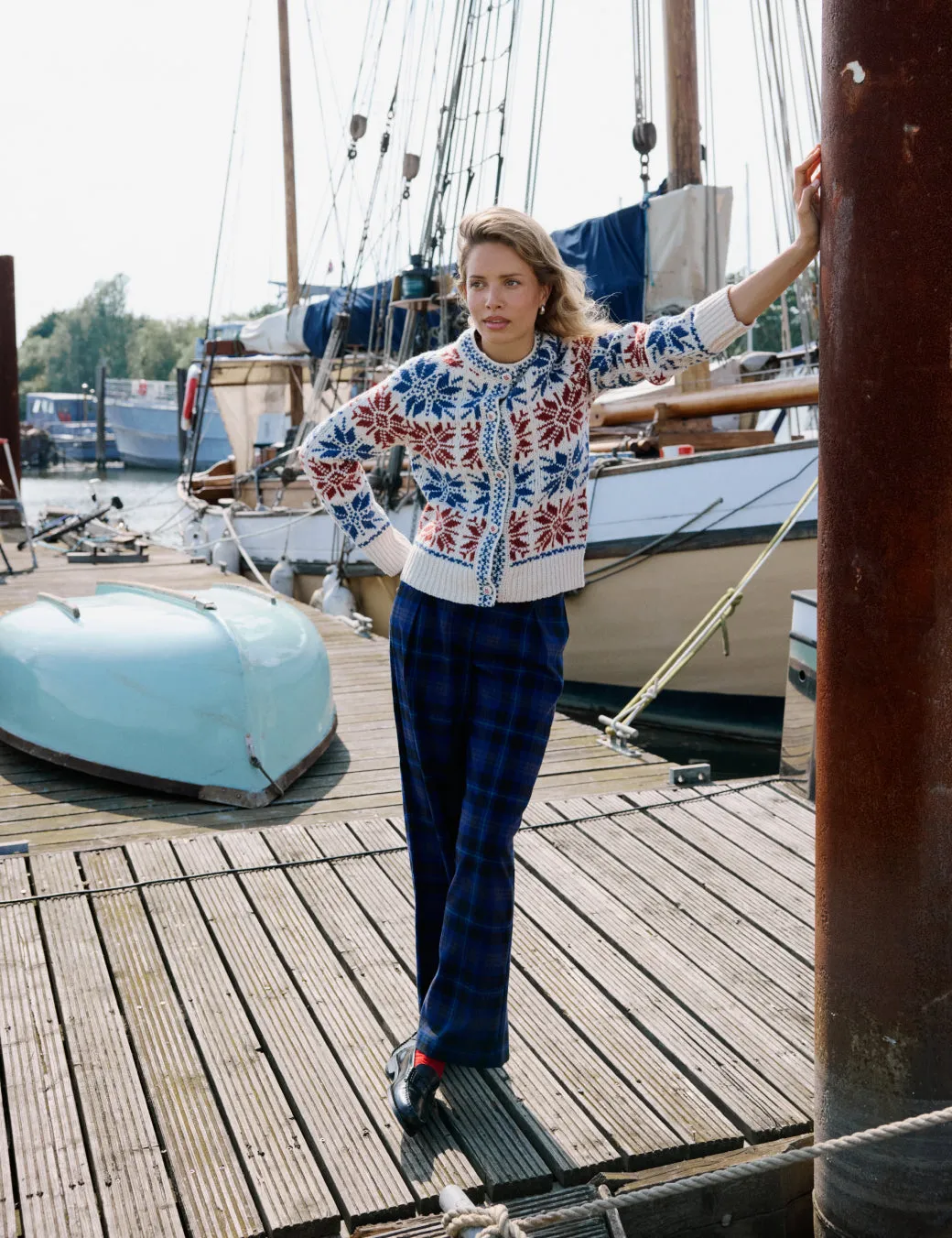 Navy Check Tailored Trousers sold by Nobody's Child product image thumbnail 2