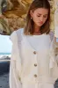 Rosa Knit Cardigan Cream sold by Noella Fashion