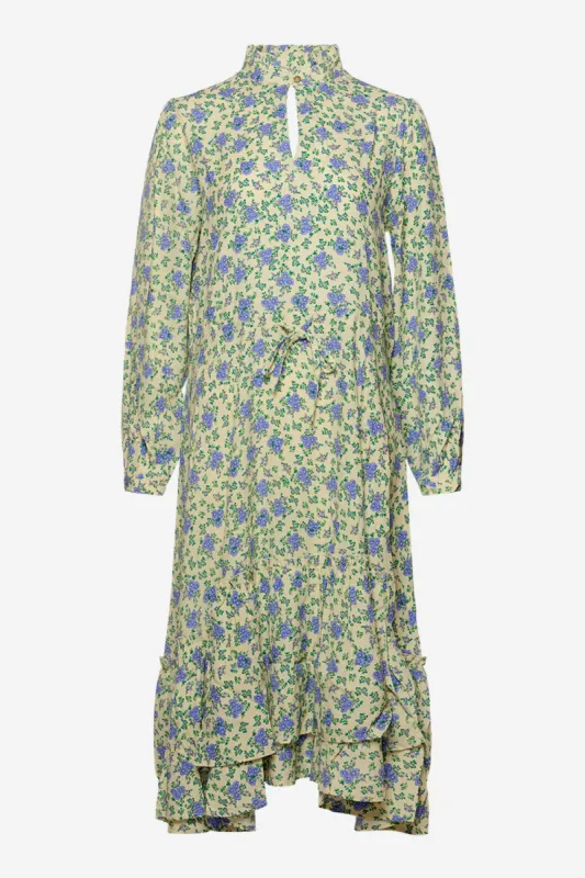 Luisa Dress Viscose Lilac/lime Flower sold by Noella Fashion