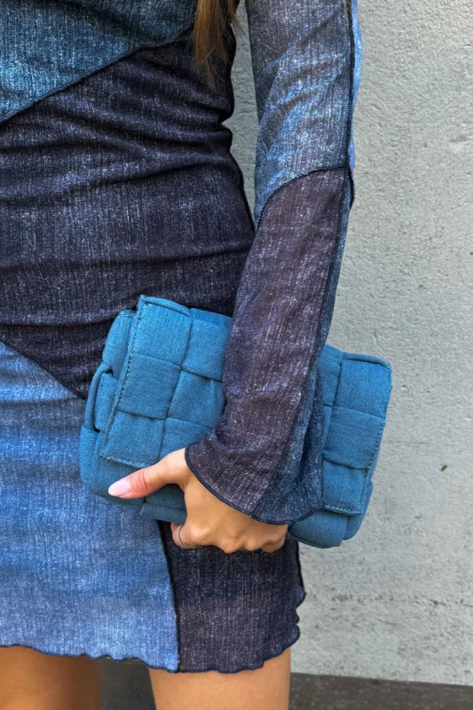 Brick Denim Bag Denim sold by Noella Fashion