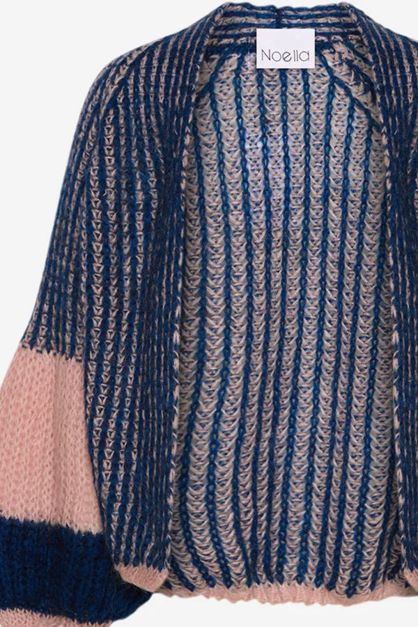 Liana Knit Cardigan Rose/Navy sold by Noella Fashion product image thumbnail 2