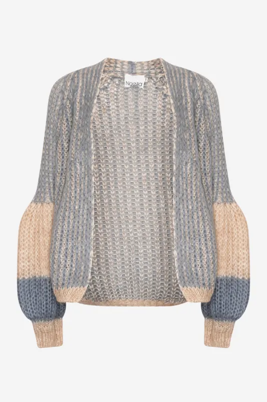 Liana Knit Cardigan Dusty Blue Cream sold by Noella Fashion