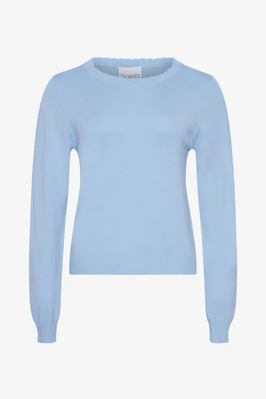 Ayla Knit Sweater Light Blue Mel. sold by Noella Fashion