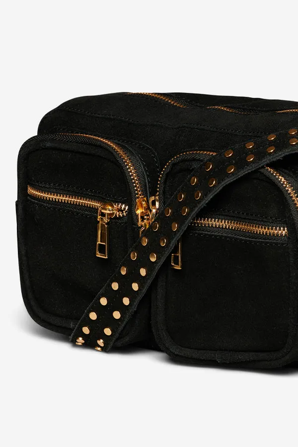 Celina Bag Real Suede W. Gold Black sold by Noella Fashion product image thumbnail 4