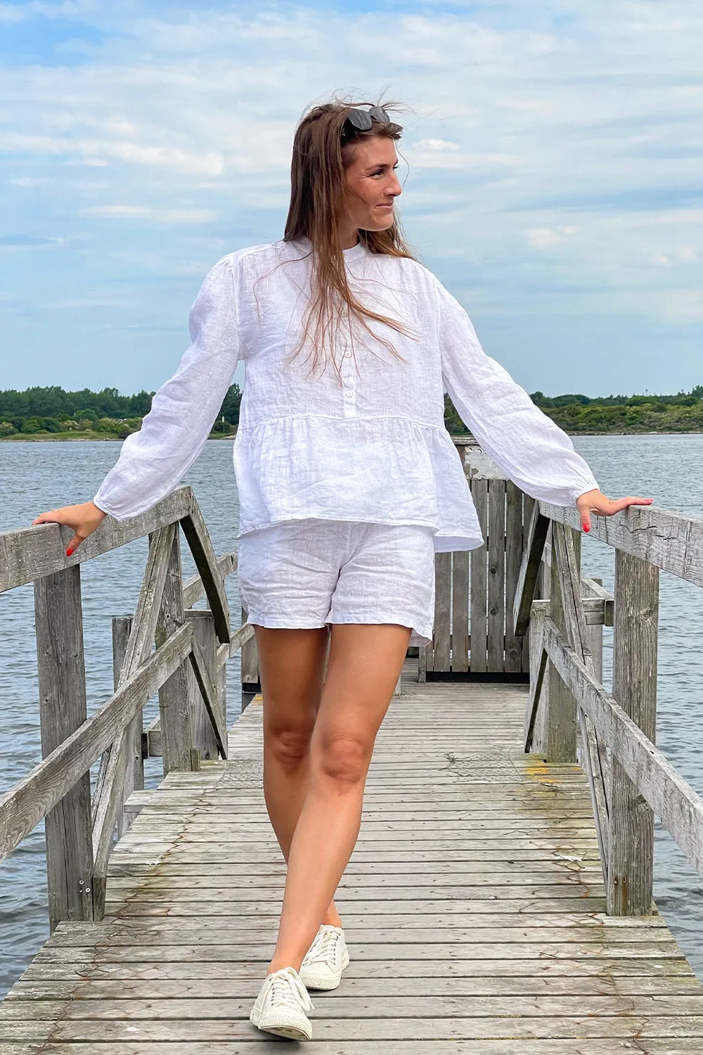 Rosi Blouse Linen White sold by Noella Fashion product image thumbnail 3