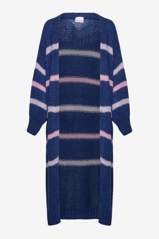 Prisca Knit Cardigan Long Navy/Lilac/Rose sold by Noella Fashion