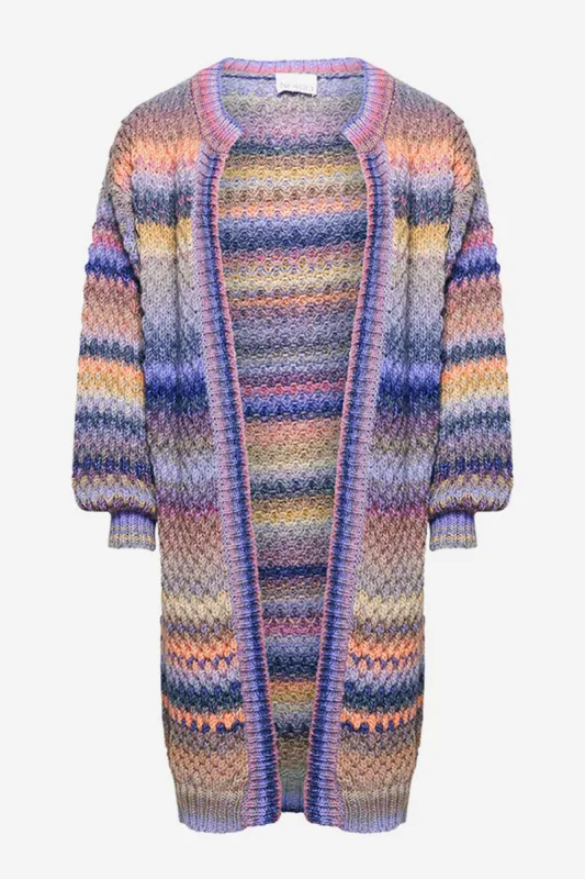 Gio Knit Cardigan Rainbow Mix sold by Noella Fashion