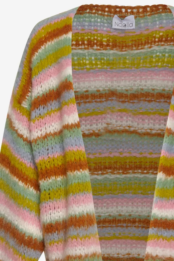 Rima Pool Knit Cardigan Light Blue/Yellow/Rose sold by Noella Fashion product image thumbnail 5