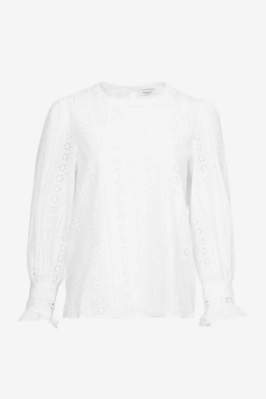 Darling Embrodery Shirt Cotton White sold by Noella Fashion
