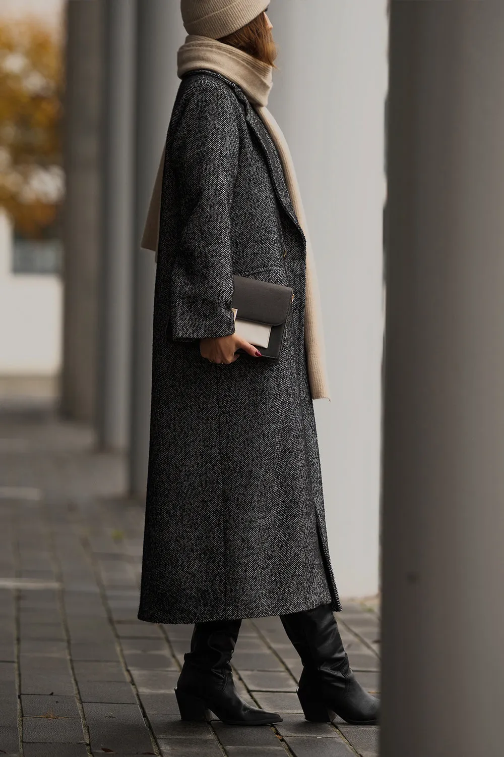 Julian Coat Salt & Peber sold by Noella Fashion product image thumbnail 2