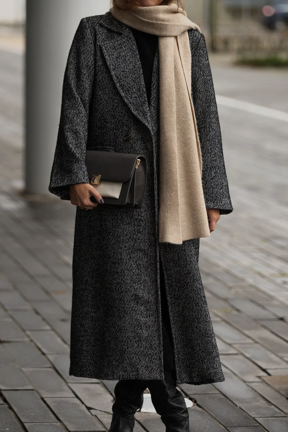 Julian Coat Salt & Peber sold by Noella Fashion product image thumbnail 3