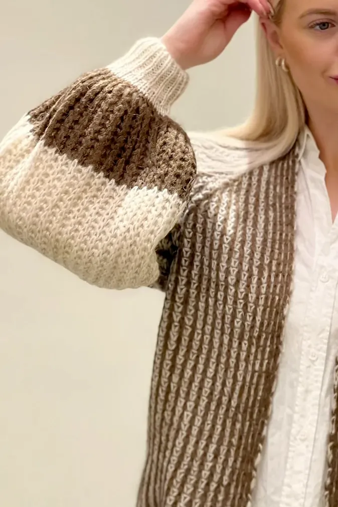 Liana Knit Cardigan Beige/brown sold by Noella Fashion product image thumbnail 3
