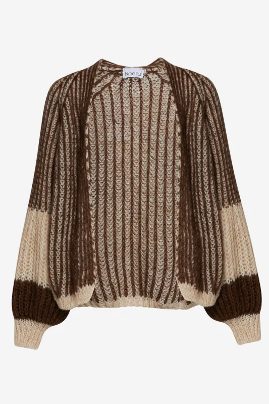 Liana Knit Cardigan Beige/brown sold by Noella Fashion