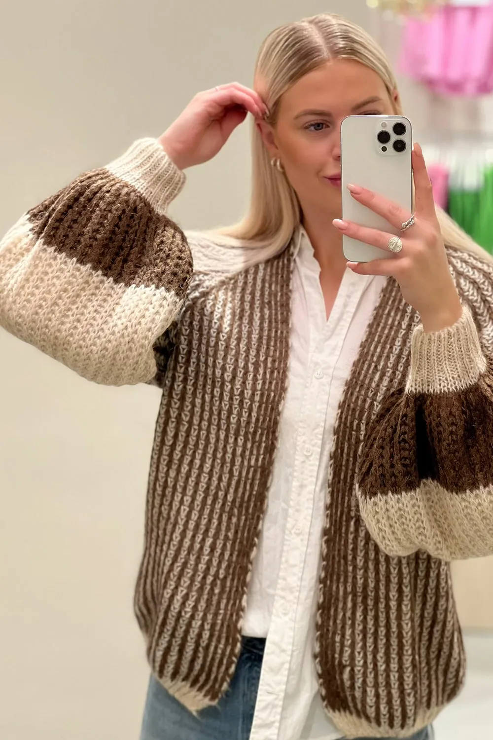 Liana Knit Cardigan Beige/brown sold by Noella Fashion product image thumbnail 2