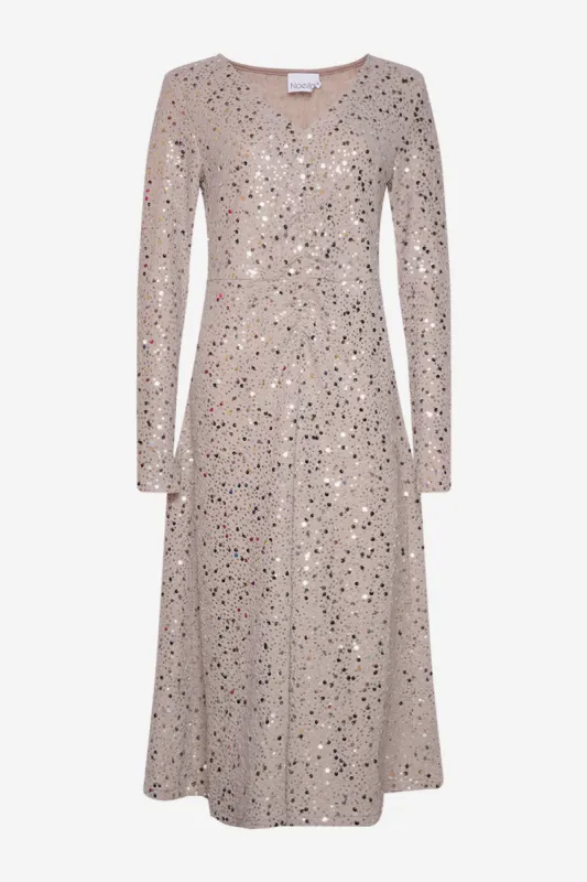 Verona Midi Dress Grey w/ Silver sold by Noella Fashion