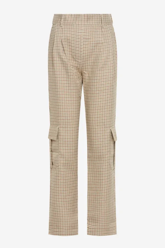Mille Pants Camel Checks sold by Noella Fashion