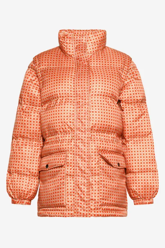 Emilia Puffer Jacket Pink/red Checks sold by Noella Fashion