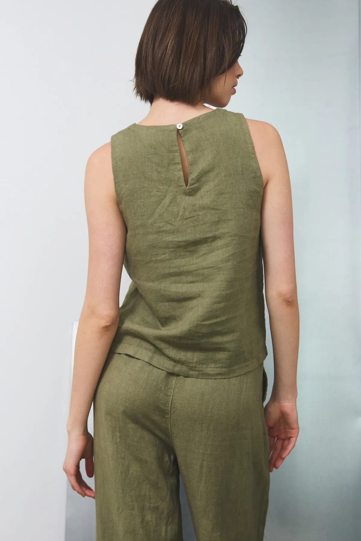 Samira Linen Blouse Khaki sold by Noella Fashion product image thumbnail 3