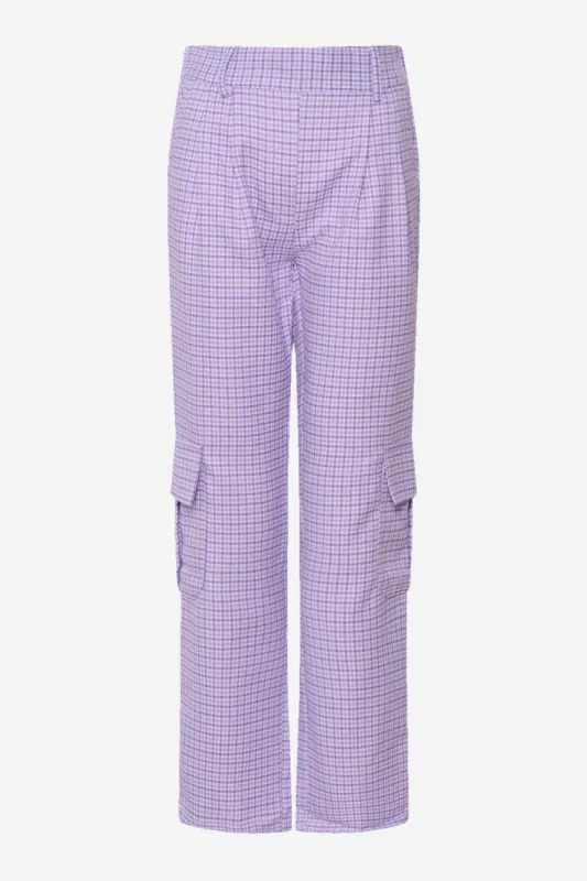 Mille Pants Lavender check sold by Noella Fashion