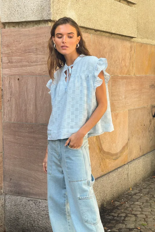 Seven Blouse Air Blue sold by Noella Fashion