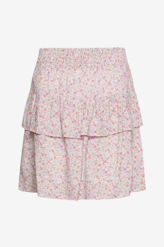 Rika Zuez Skirt Cream/Rose Mini Flower sold by Noella Fashion