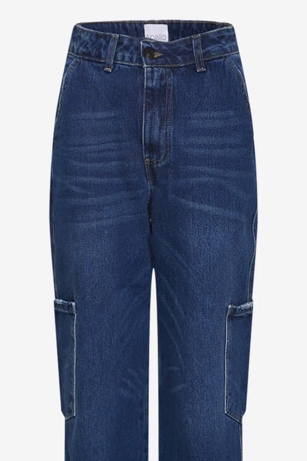 Rory Cargo Jeans Dark Blue Washed sold by Noella Fashion product image thumbnail 4