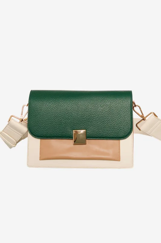 Nena Bag Teal Grain Mix sold by Noella Fashion