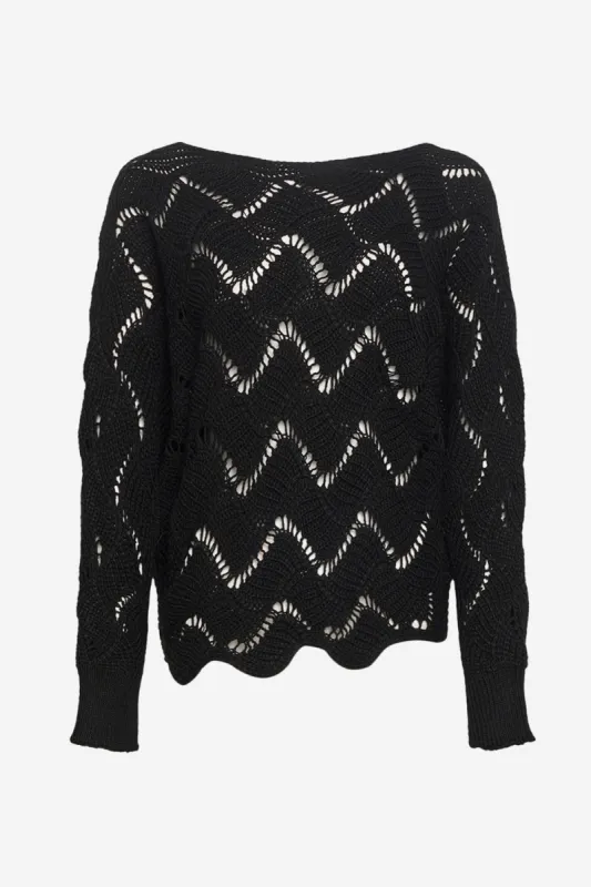 Taffy Knit Sweater Black sold by Noella Fashion