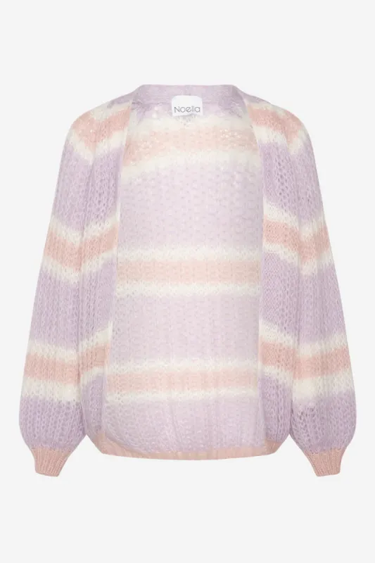 Vera Knit Cardigan Lilac/Rose/White Mix sold by Noella Fashion
