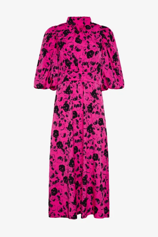 Paris Long Dress Fuchsia Flower sold by Noella Fashion