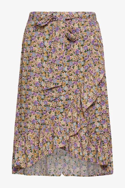 Rita Wrap Skirt Lavender Flower sold by Noella Fashion