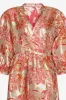Aya Wrap Dress Pink/red Mix sold by Noella Fashion
