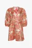 Aya Wrap Dress Pink/red Mix sold by Noella Fashion