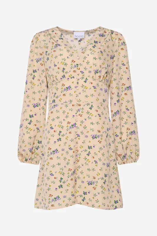 Paris Patty Short Dress White Flower sold by Noella Fashion