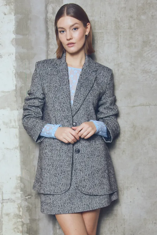 Jet Blazer Salt & Pepper sold by Noella Fashion