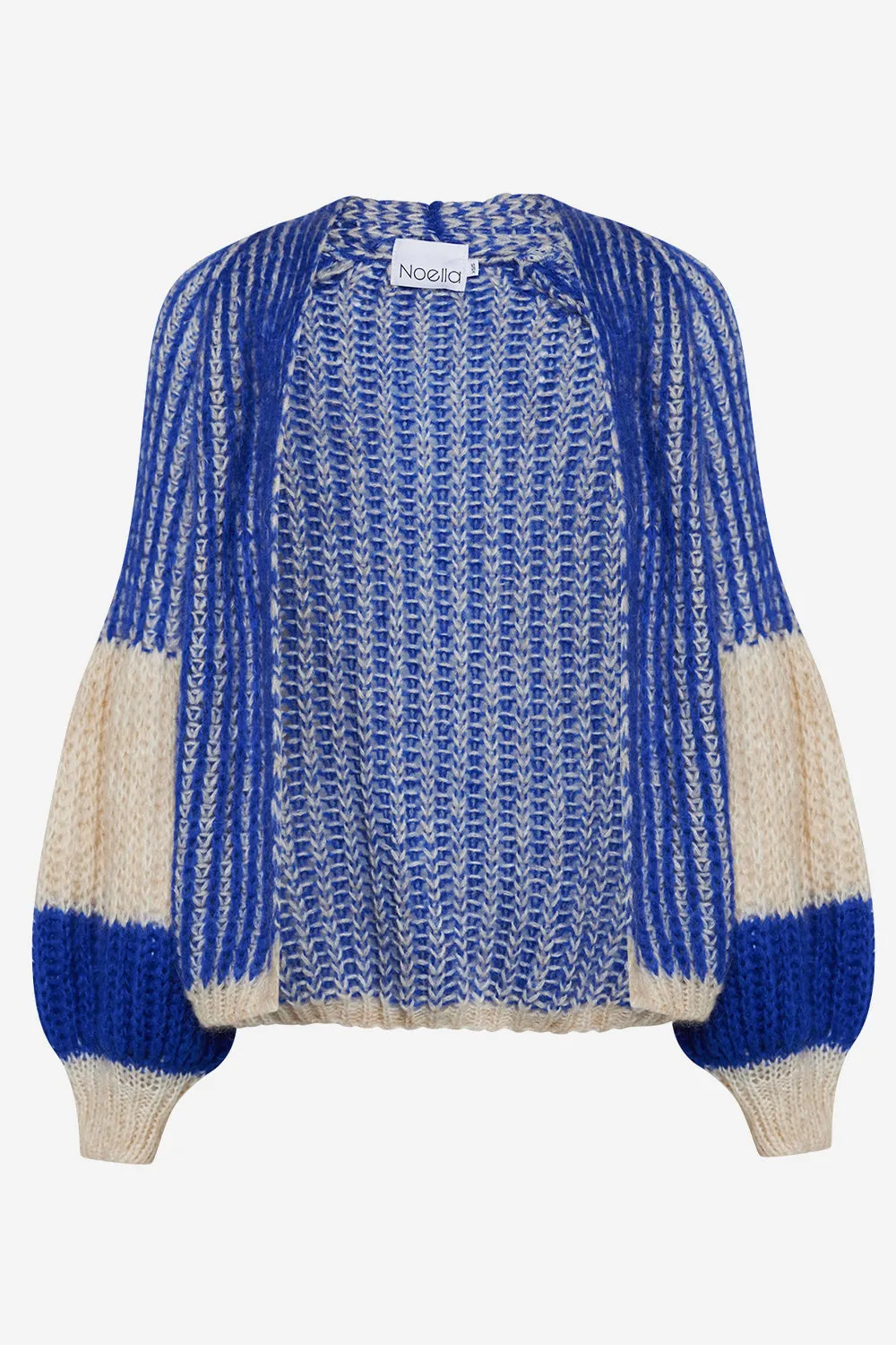 Liana Knit Cardigan Cream/Cobalt Blue sold by Noella Fashion