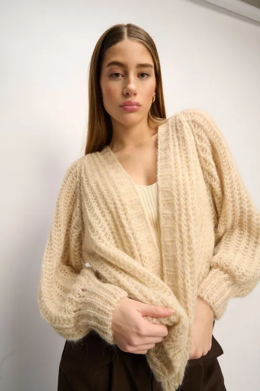 Joseph Cardigan Solid Beige sold by Noella Fashion